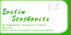 evelin stojkovits business card